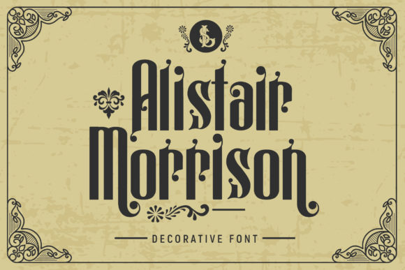 Alistair Morrison Display Font for Craft Projects