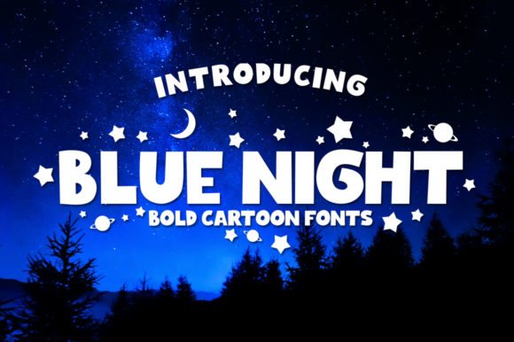 Blue Night Font: A Display Typeface for Creative Makers