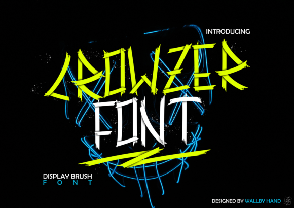Crowzer Font: A Handcrafted Display Typeface for Small Business Branding