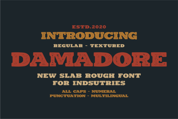 Damadore: A Chunky Display Font for Standout Craft Branding