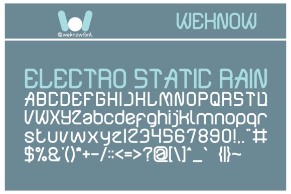 Electro Static Rain Font: A Sci-Fi Inspired Display Typeface for Creative Projects