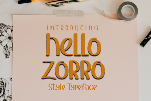 Hello Zorro Font: A Joyful Display Typeface for Creative Projects