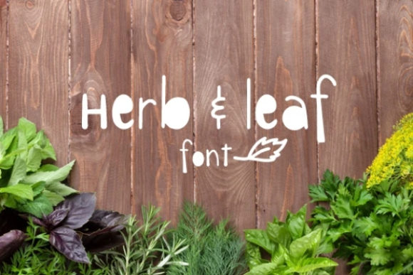 Herb Leaf Font: A Display Typeface for Charming Craft Projects