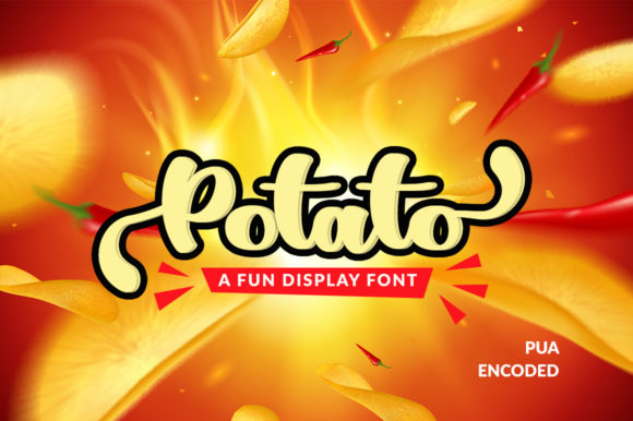 Potato Font: A Bouncy Display Type for Creative Projects