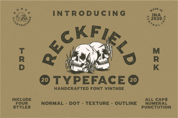 Reckfield Font: A Nostalgic Display Typeface for Editorial Design