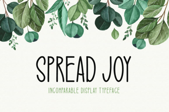 Spread Joy Display Font for Handmade Branding and Print Design