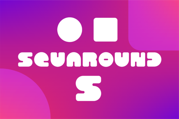 Squaround S Display Font for Creative Craft Projects