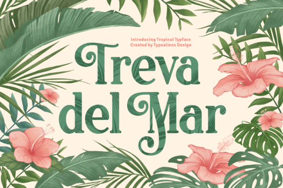 Treva Del Mar Font: A Vintage-Inspired Display Typeface for Creative Makers