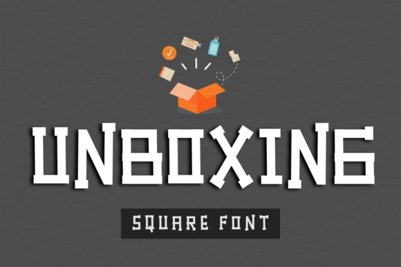 Unboxing Display Font for Creative Crafts and Product Design